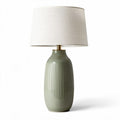 Lampe de table en céramique verte avec abat-jour blanc dimensions 25 x 25 x 45cm
