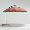 Parasol déporté en aluminium rouge 150 x 150 x 250cm pour jardin